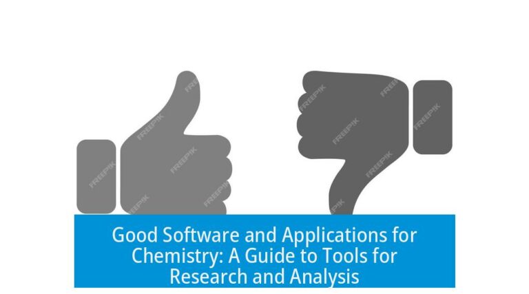 Good Software and Applications for Chemistry: A Guide to Tools for Research and Analysis