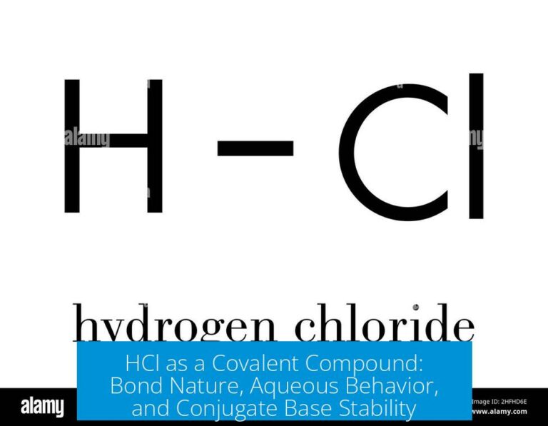 HCl as a Covalent Compound: Bond Nature, Aqueous Behavior, and Conjugate Base Stability