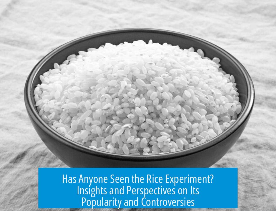 Has Anyone Seen the Rice Experiment? Insights and Perspectives on Its Popularity and Controversies
