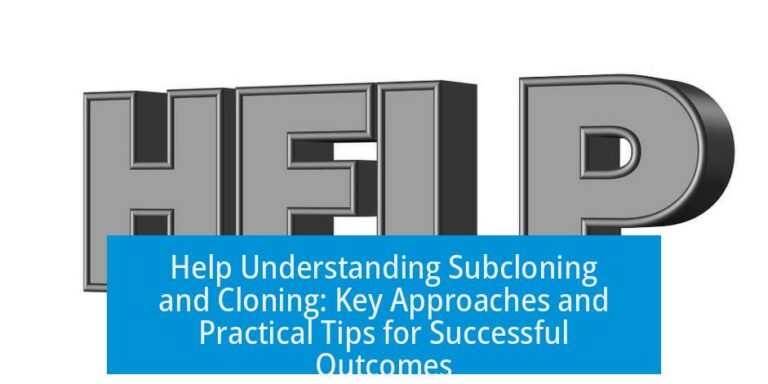 Help Understanding Subcloning and Cloning: Key Approaches and Practical Tips for Successful Outcomes