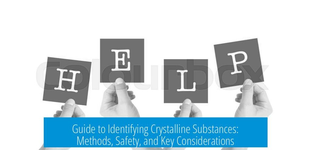Guide to Identifying Crystalline Substances: Methods, Safety, and Key Considerations