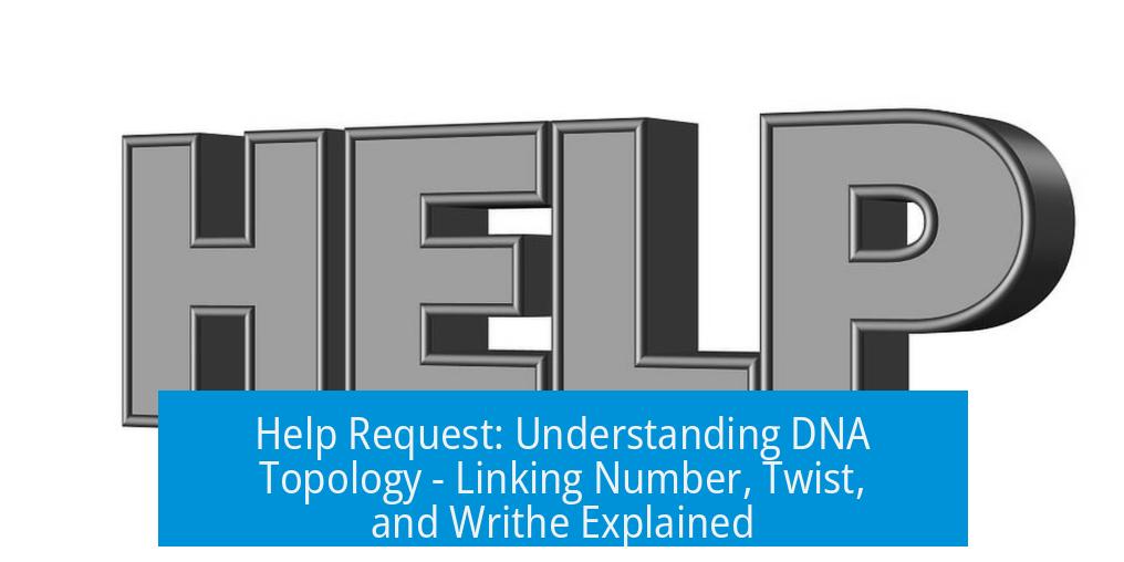 Help Request: Understanding DNA Topology - Linking Number, Twist, and Writhe Explained
