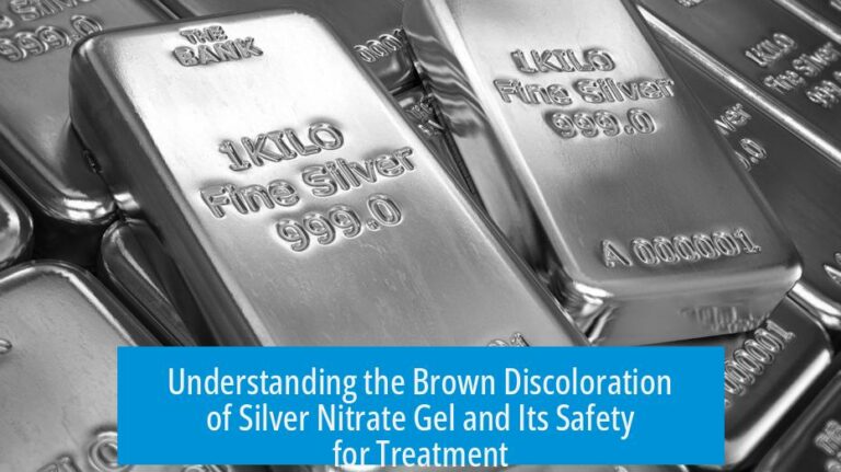 Understanding the Brown Discoloration of Silver Nitrate Gel and Its Safety for Treatment