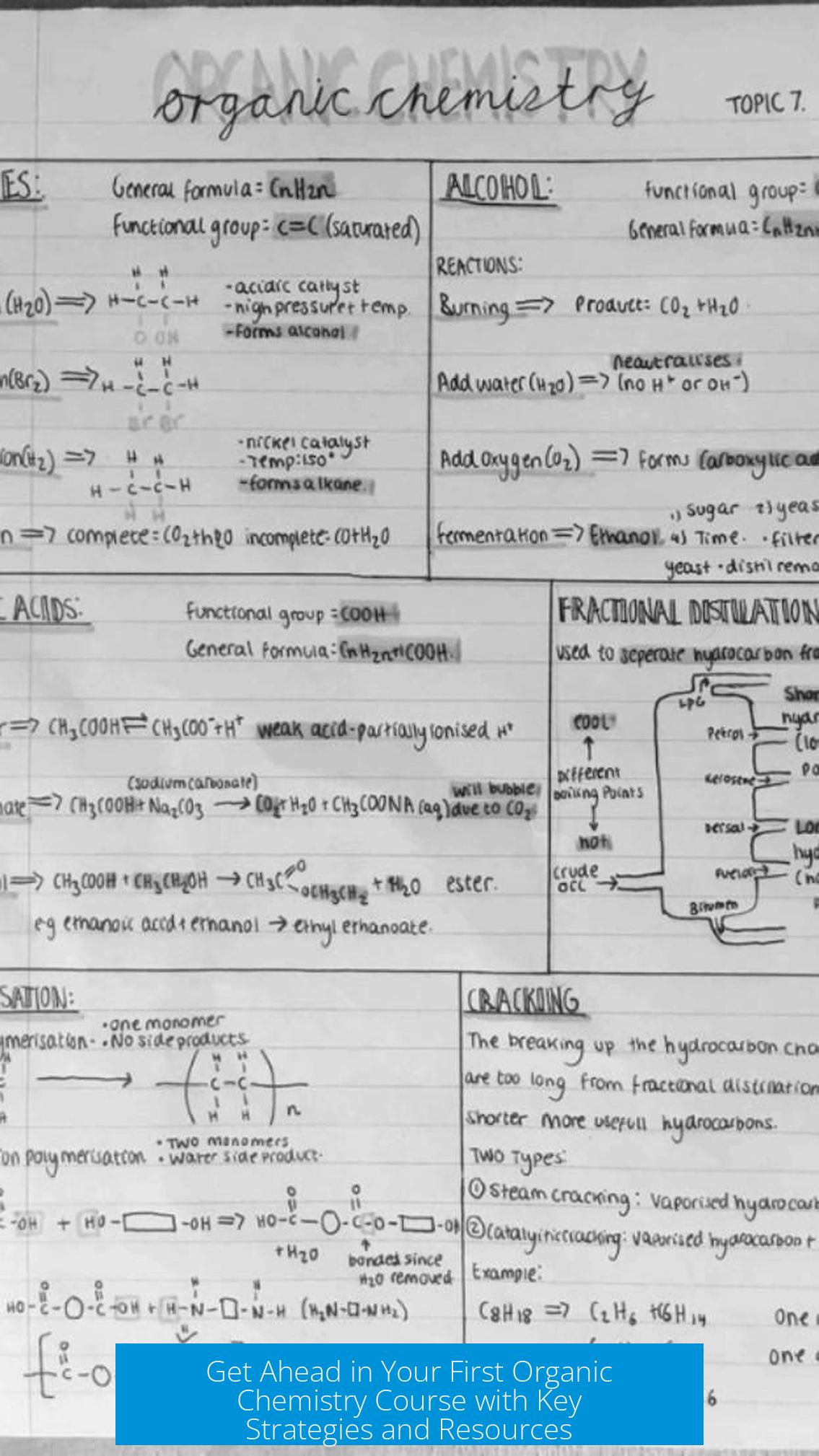 Get Ahead in Your First Organic Chemistry Course with Key Strategies and Resources