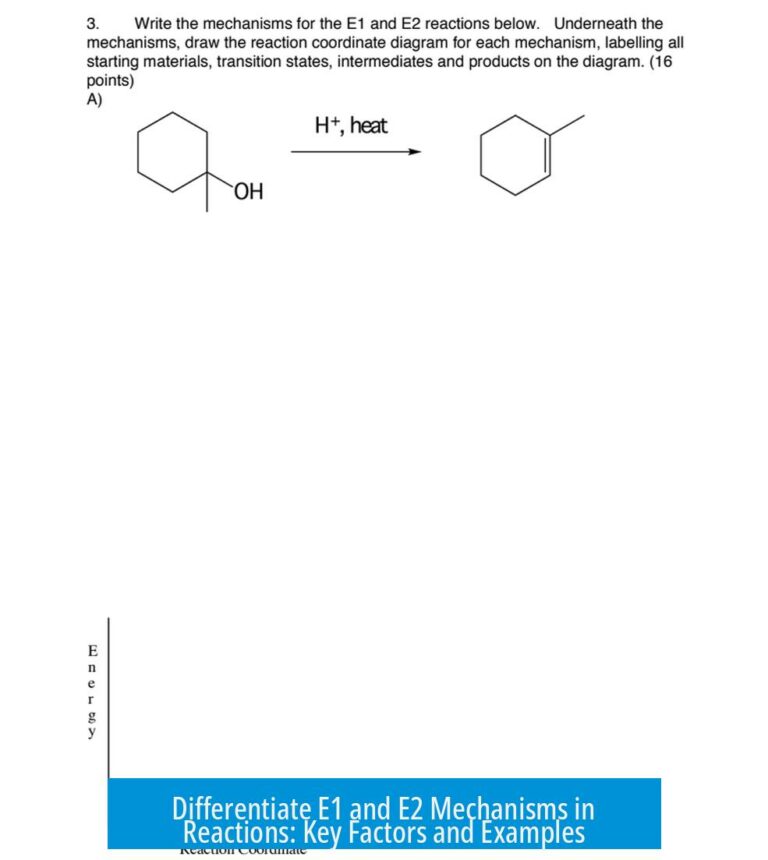 Differentiate E1 and E2 Mechanisms in Reactions: Key Factors and Examples