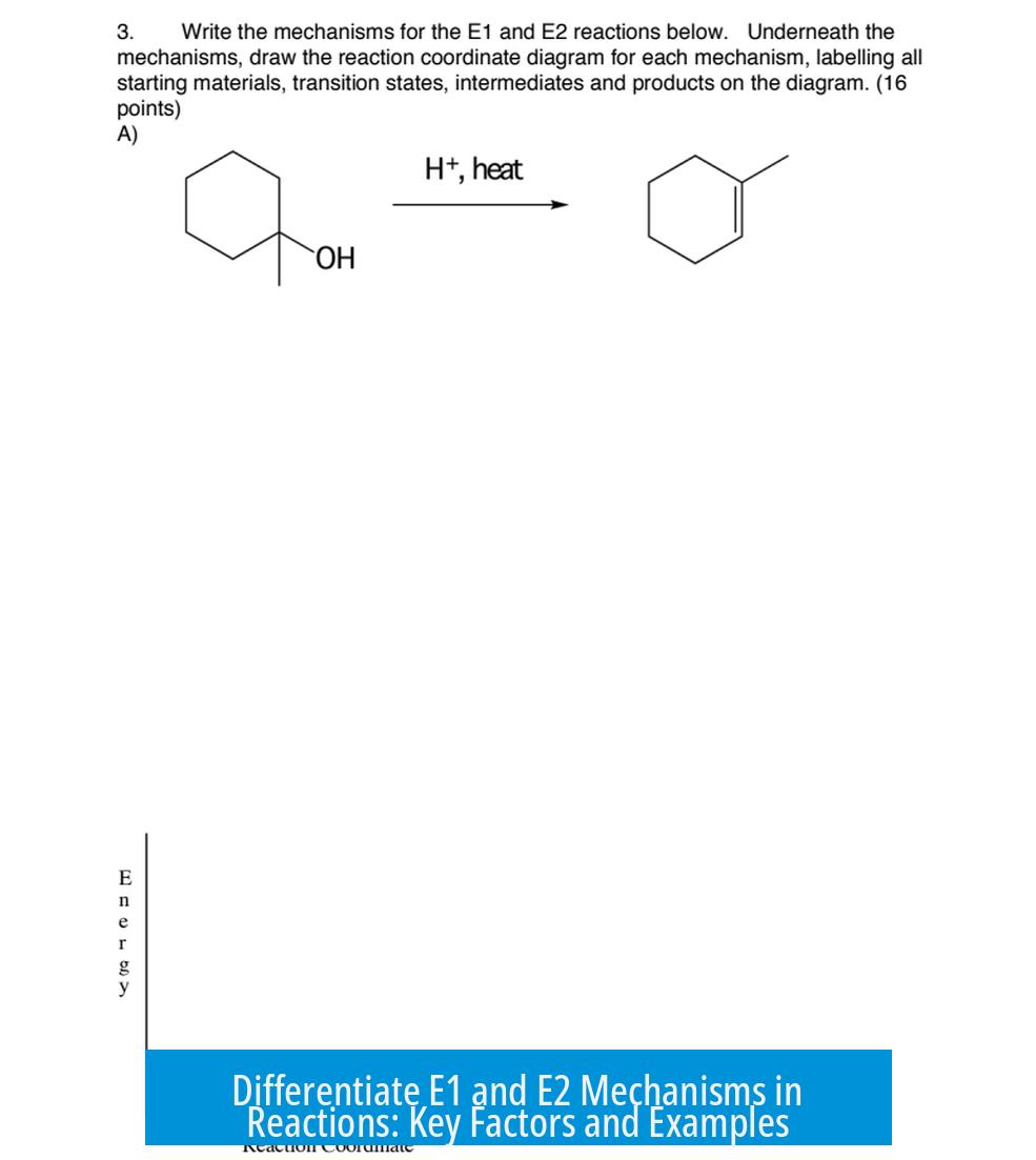 Differentiate E1 and E2 Mechanisms in Reactions: Key Factors and Examples