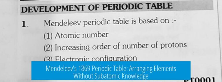 Mendeleev's 1869 Periodic Table: Arranging Elements Without Subatomic Knowledge