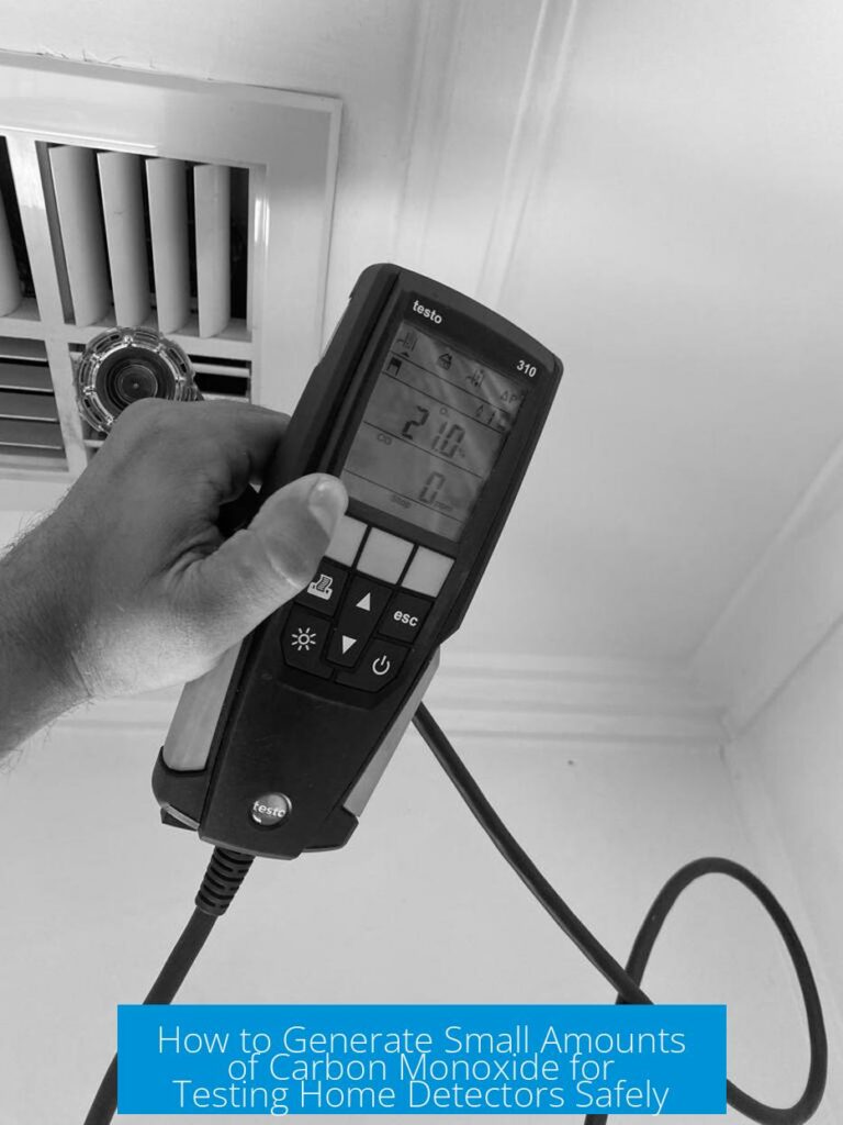 How to Generate Small Amounts of Carbon Monoxide for Testing Home Detectors Safely