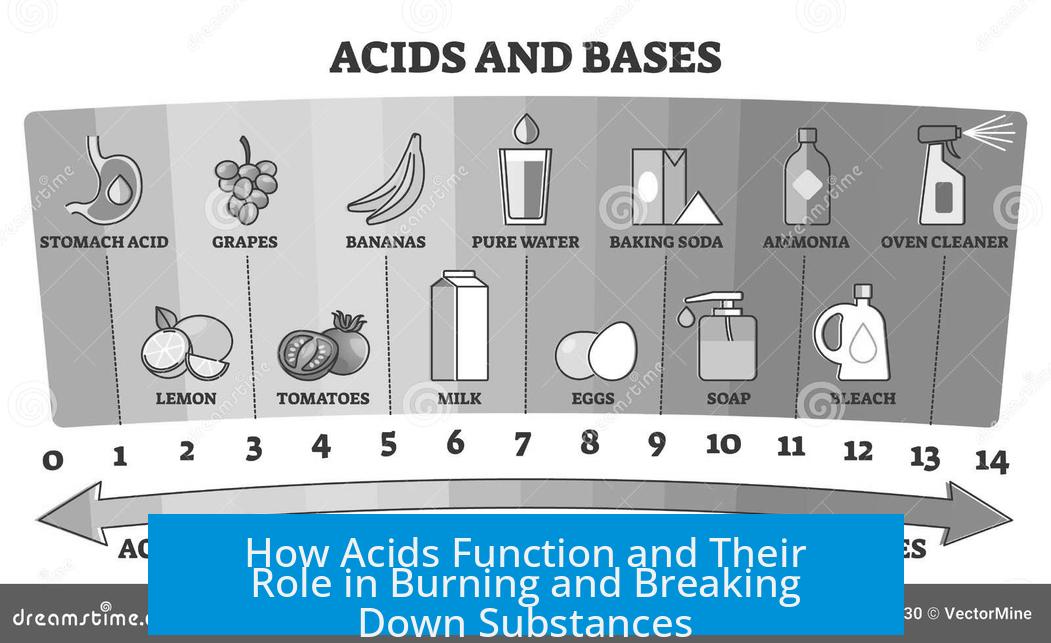 How Acids Function and Their Role in Burning and Breaking Down Substances