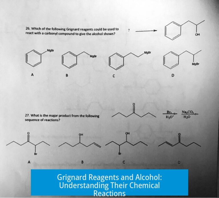 Grignard Reagents and Alcohol: Understanding Their Chemical Reactions