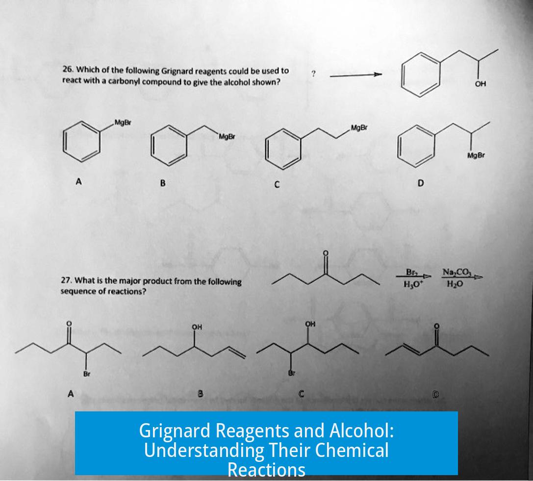 Grignard Reagents and Alcohol: Understanding Their Chemical Reactions