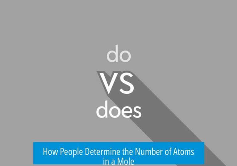 How People Determine the Number of Atoms in a Mole