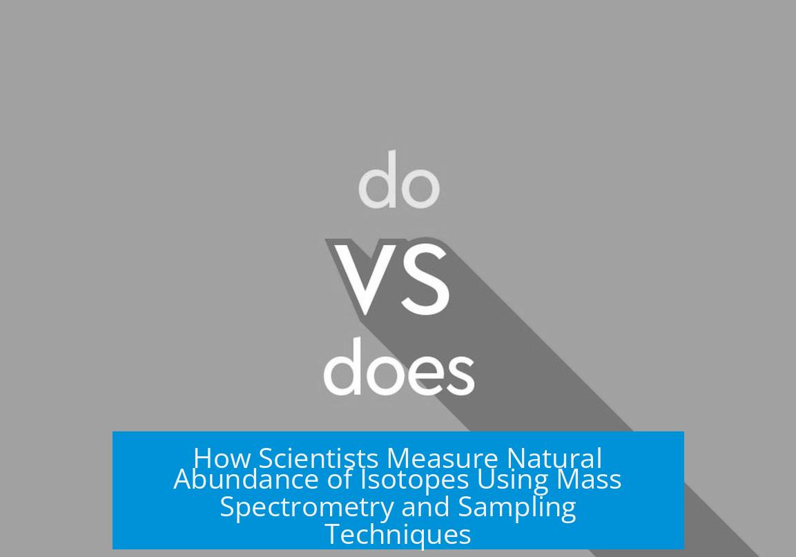 How Scientists Measure Natural Abundance of Isotopes Using Mass Spectrometry and Sampling Techniques