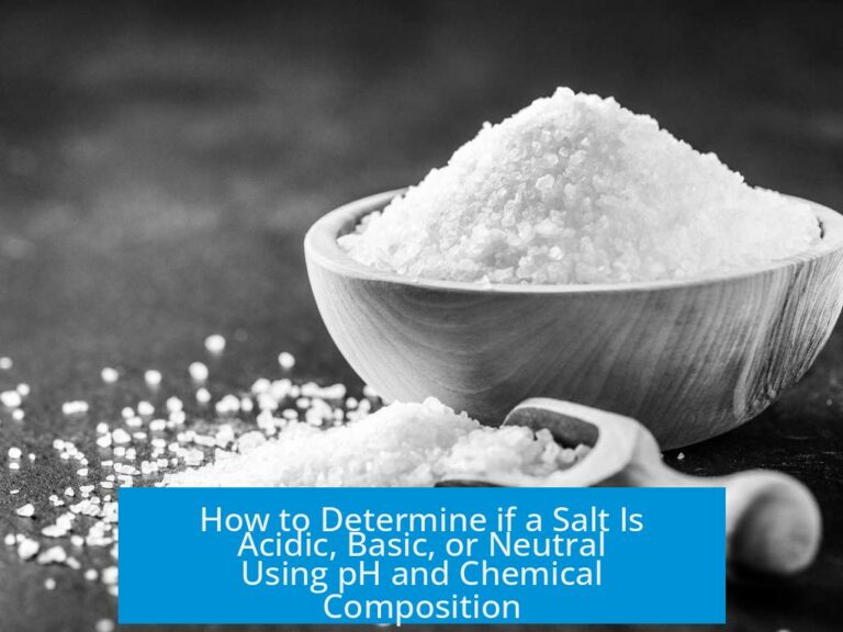How to Determine if a Salt Is Acidic, Basic, or Neutral Using pH and Chemical Composition