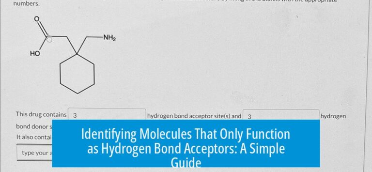 Identifying Molecules That Only Function as Hydrogen Bond Acceptors: A Simple Guide
