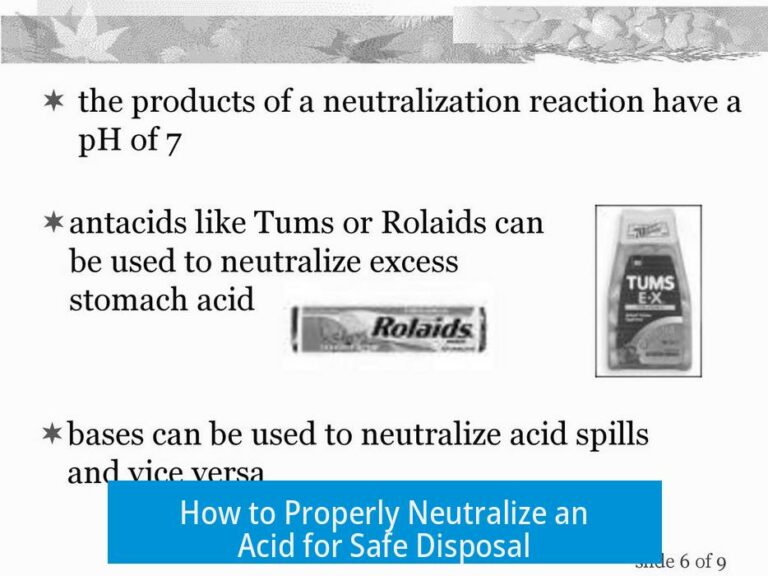 How to Properly Neutralize an Acid for Safe Disposal