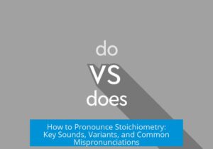 How to Pronounce Stoichiometry: Key Sounds, Variants, and Common