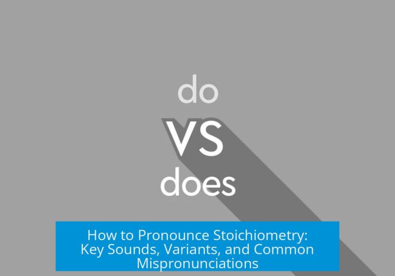 How to Pronounce Stoichiometry: Key Sounds, Variants, and Common Mispronunciations