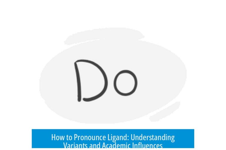 How to Pronounce Ligand: Understanding Variants and Academic Influences