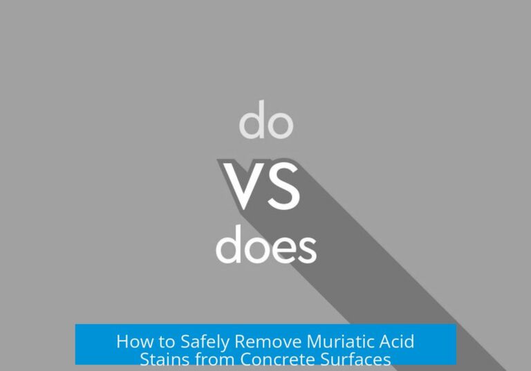 How to Safely Remove Muriatic Acid Stains from Concrete Surfaces