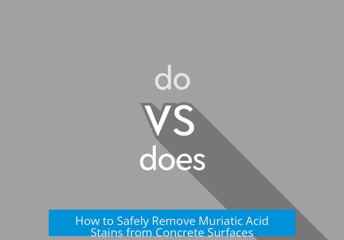 How to Safely Remove Muriatic Acid Stains from Concrete Surfaces