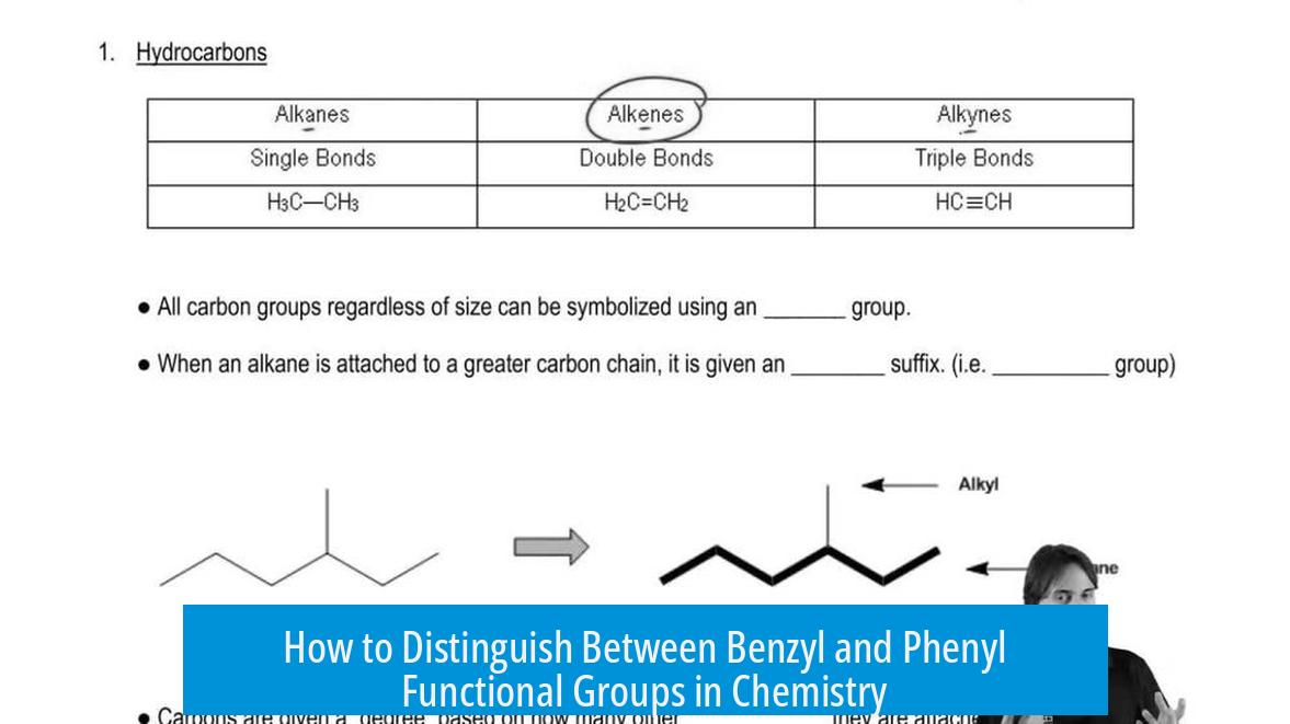How to Distinguish Between Benzyl and Phenyl Functional Groups in Chemistry