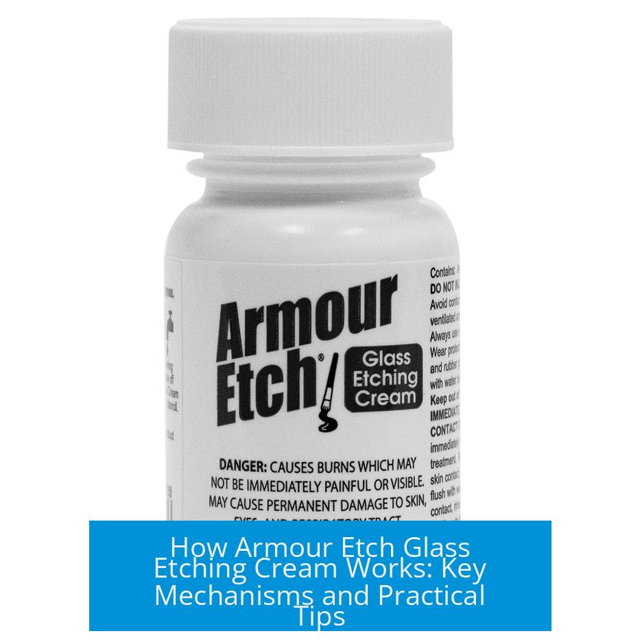 How Armour Etch Glass Etching Cream Works: Key Mechanisms and Practical Tips