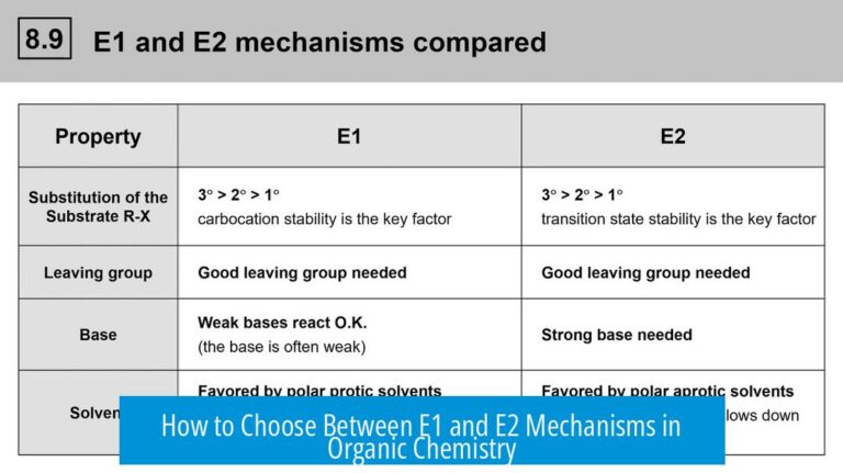 How to Choose Between E1 and E2 Mechanisms in Organic Chemistry