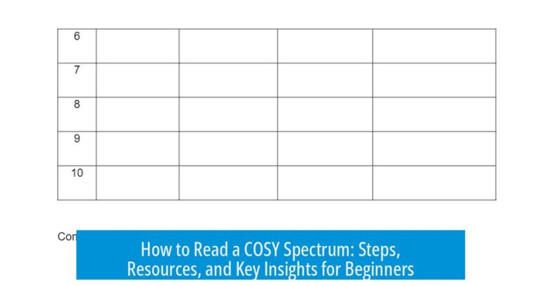 How to Read a COSY Spectrum: Steps, Resources, and Key Insights for Beginners