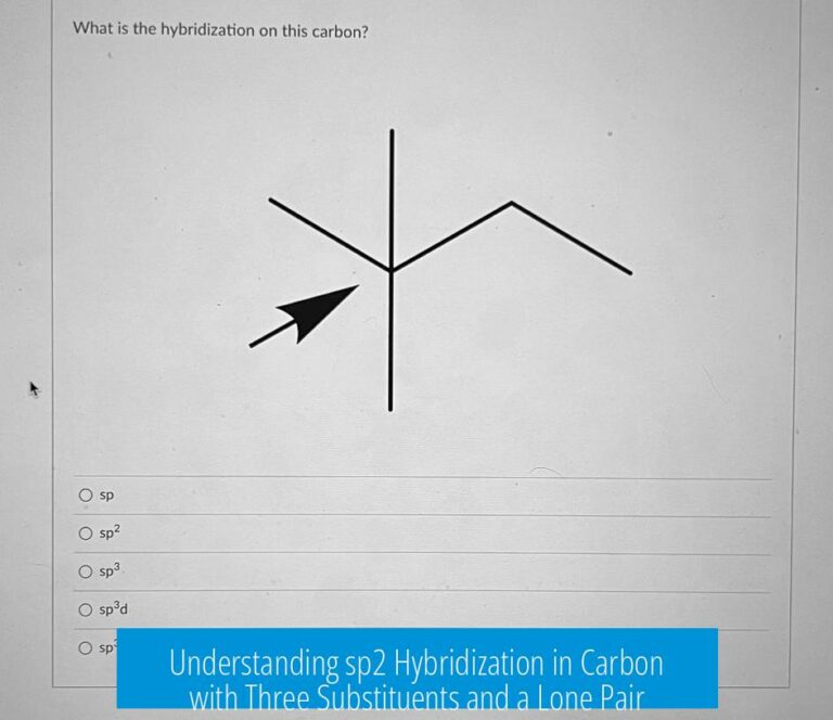 Understanding sp2 Hybridization in Carbon with Three Substituents and a Lone Pair