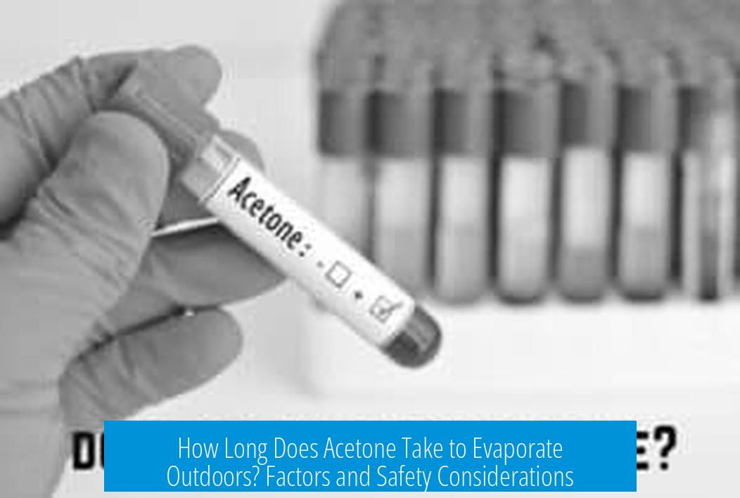 How Long Does Acetone Take to Evaporate Outdoors? Factors and Safety Considerations