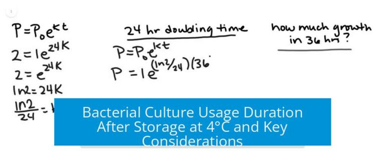 Bacterial Culture Usage Duration After Storage at 4°C and Key Considerations