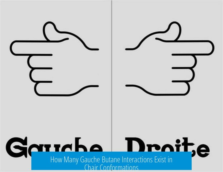 How Many Gauche Butane Interactions Exist in Chair Conformations