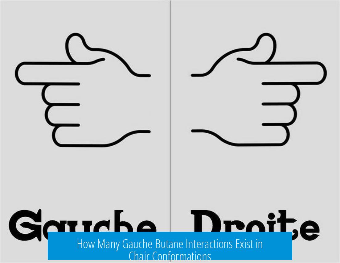 How Many Gauche Butane Interactions Exist in Chair Conformations