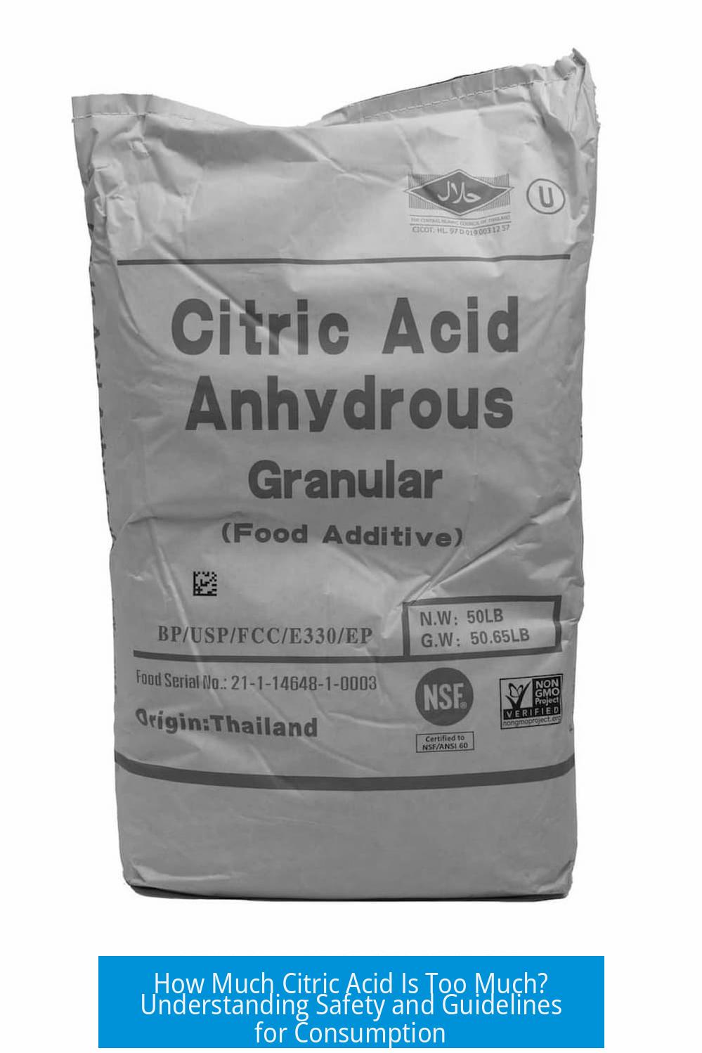 How Much Citric Acid Is Too Much? Understanding Safety and Guidelines for Consumption