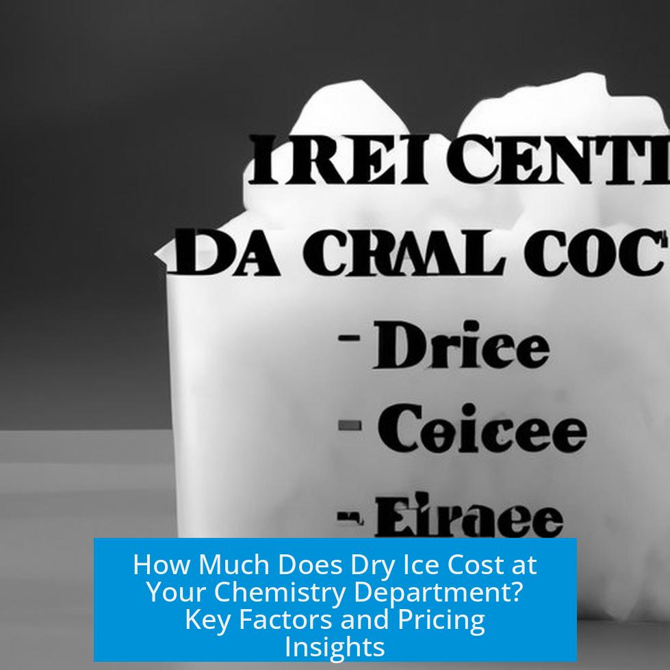 How Much Does Dry Ice Cost at Your Chemistry Department? Key Factors and Pricing Insights