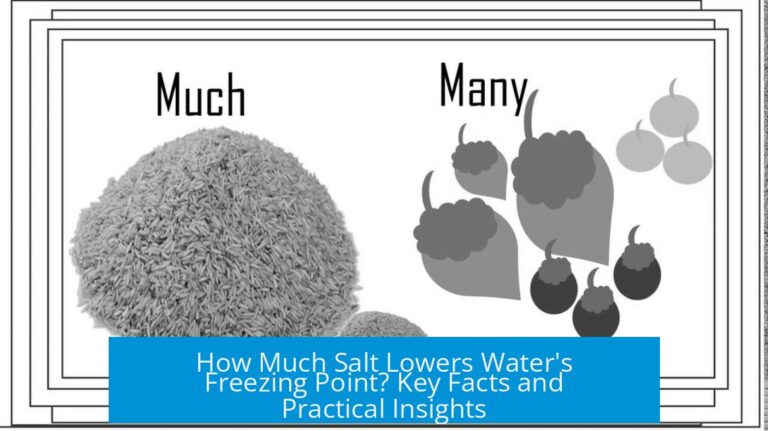 How Much Salt Lowers Water's Freezing Point? Key Facts and Practical Insights