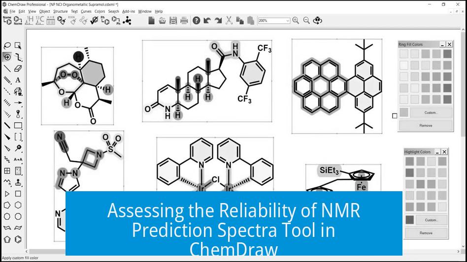 Assessing the Reliability of NMR Prediction Spectra Tool in ChemDraw