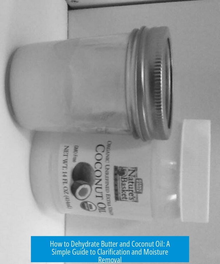 How to Dehydrate Butter and Coconut Oil: A Simple Guide to Clarification and Moisture Removal