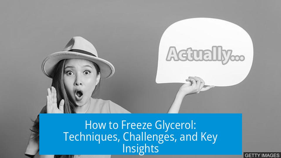 How to Freeze Glycerol: Techniques, Challenges, and Key Insights