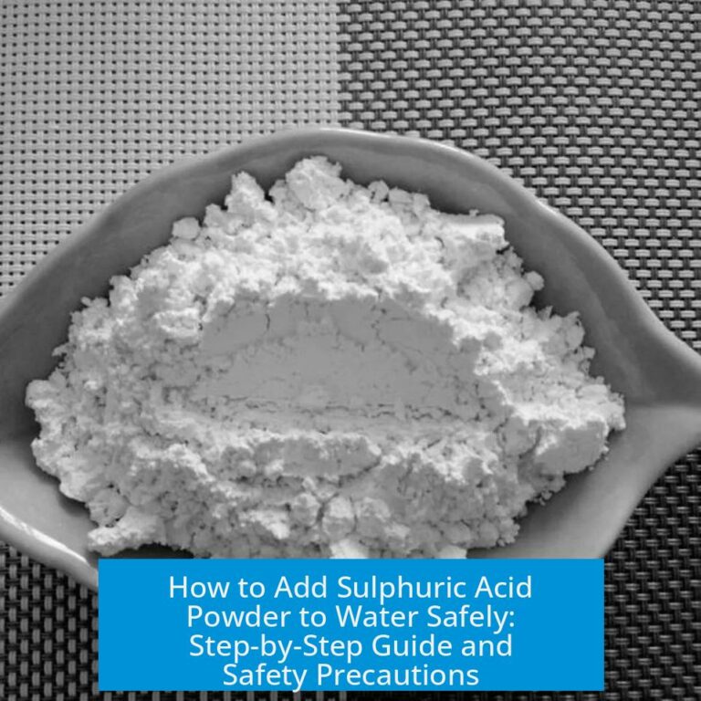 How to Add Sulphuric Acid Powder to Water Safely: Step-by-Step Guide and Safety Precautions