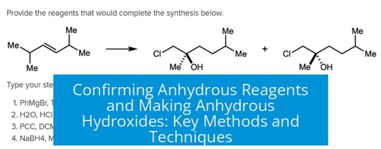 Confirming Anhydrous Reagents and Making Anhydrous Hydroxides: Key Methods and Techniques