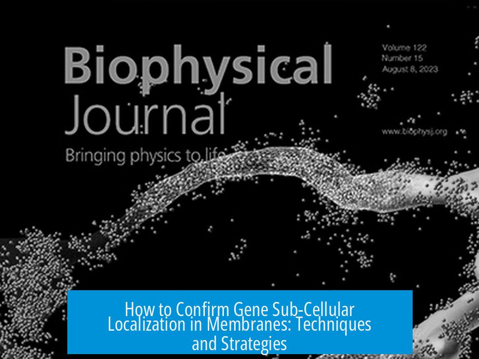 How to Confirm Gene Sub-Cellular Localization in Membranes: Techniques and Strategies