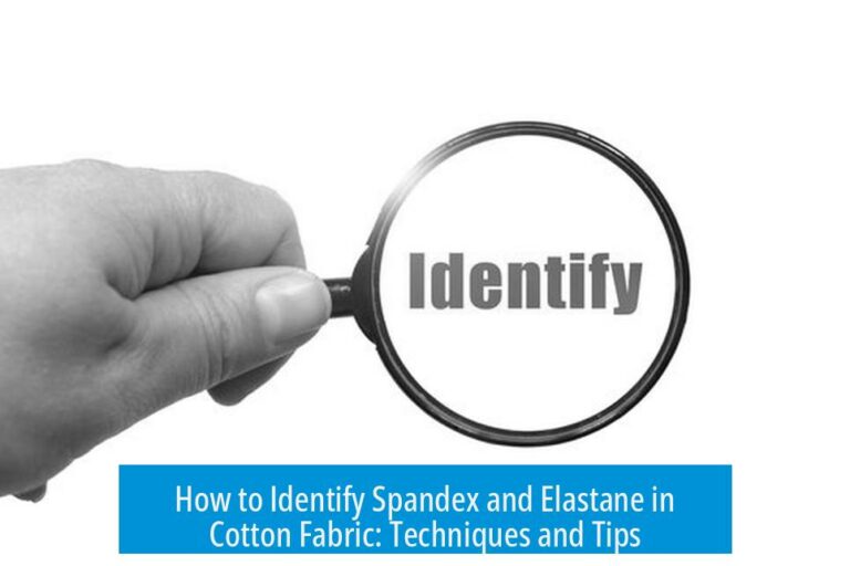 How to Identify Spandex and Elastane in Cotton Fabric: Techniques and Tips