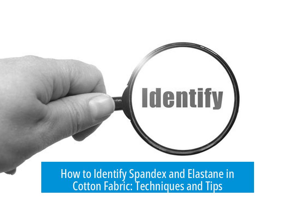 How to Identify Spandex and Elastane in Cotton Fabric: Techniques and Tips