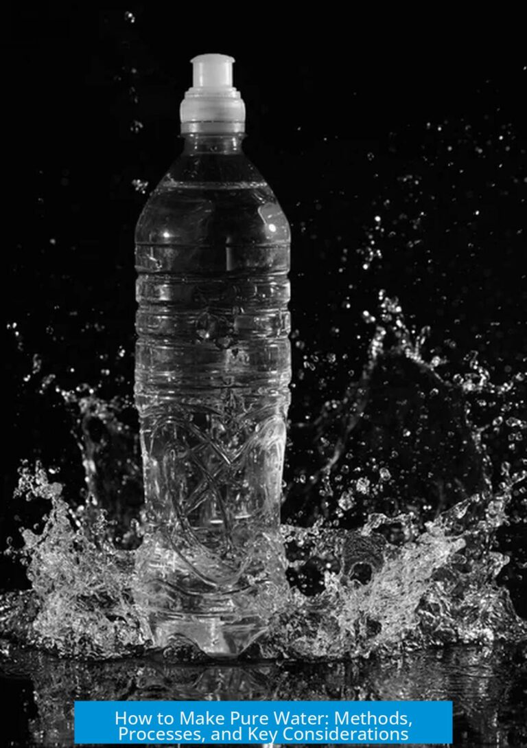How to Make Pure Water: Methods, Processes, and Key Considerations