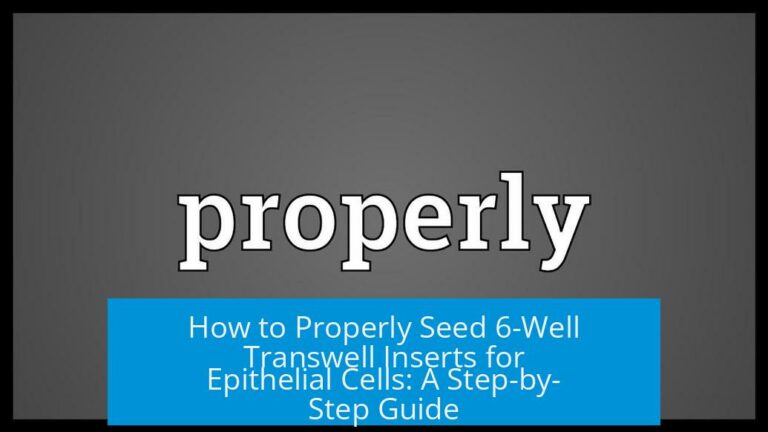 How to Properly Seed 6-Well Transwell Inserts for Epithelial Cells: A Step-by-Step Guide