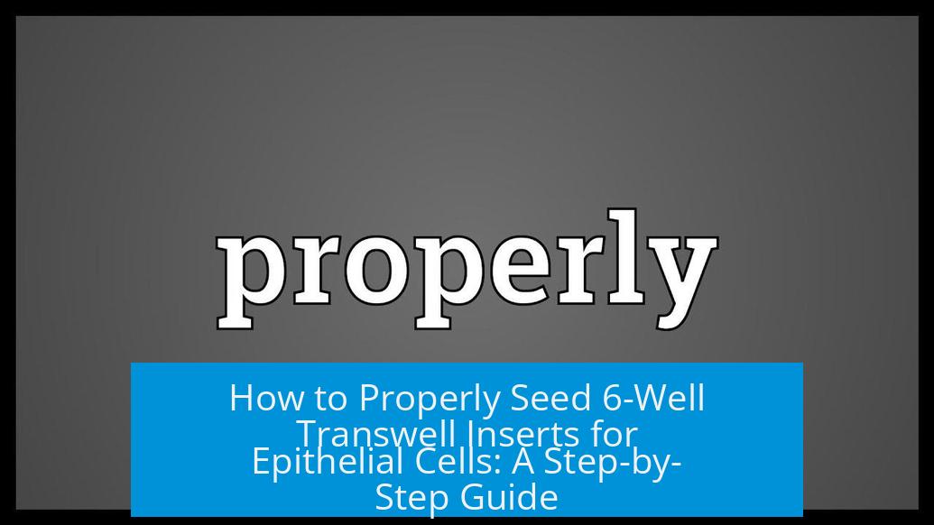 How to Properly Seed 6-Well Transwell Inserts for Epithelial Cells: A Step-by-Step Guide