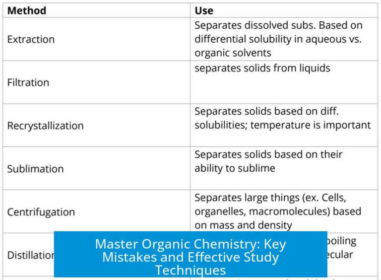 Master Organic Chemistry: Key Mistakes and Effective Study Techniques