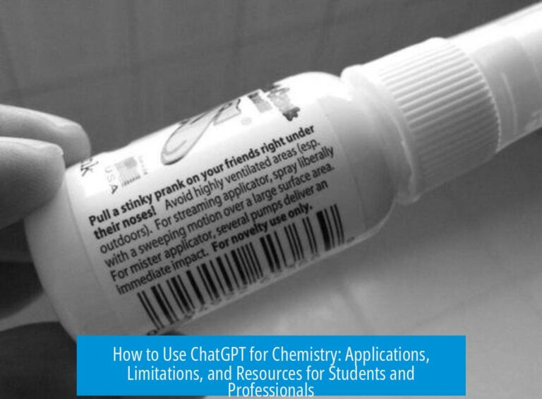 How to Use ChatGPT for Chemistry: Applications, Limitations, and Resources for Students and Professionals
